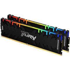 Kingston Fury Renegade RGB 16GB (2x8GB) 3200MHz DDR4 CL16 galddatora atmiņas komplekts ar 2 KF432C16RBAK2/16