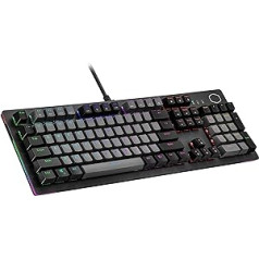 Cooler Master CK352 pilna izmēra spēļu tastatūra sarkani slēdži ASV izkārtojums — QWERTY Space Grey