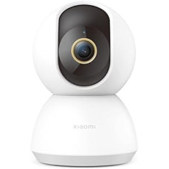 Xiaomi Smart Camera C300, 2K WiFi iekštelpu novērošanas kamera, 360° grozāms bērnu monitors ar kameru, AI kustības noteikšana, pilnkrāsu nakts redzamība, divvirzienu audio, suņu kamera ar lietotni