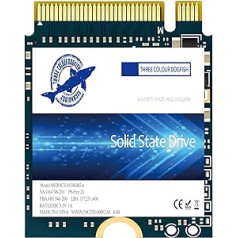 Dogfish SSD 1TB M.2 2230 NVMe PCIe Gen 3.0 x4 vidinis kietojo kūno diskas, žaidimų SSD, suderinamas su Steam Deck Surface Pro Ultrabook nešiojamasis kompiuteris (M.2 2230 PCIe, 1TB)