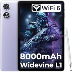 OUKITEL OT6 WiFi planšetdatori — 8000 mAh akumulators 12 GB + 64 GB/1 TB TF Android 13 planšetdators 10,1 collu WiFi 6 planšetdators BT5.0 Widevine L1/Google GMS/Face ID/TÜV acu aizsardzība/3,5 mm ligzda