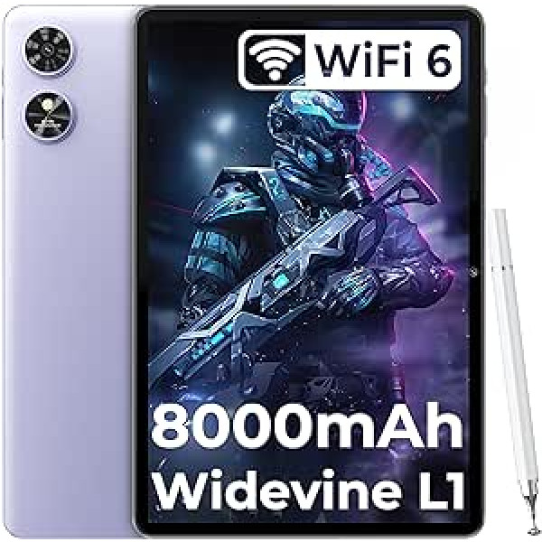 OUKITEL OT6 WiFi planšetdatori — 8000 mAh akumulators 12 GB + 64 GB/1 TB TF Android 13 planšetdators 10,1 collu WiFi 6 planšetdators BT5.0 Widevine L1/Google GMS/Face ID/TÜV acu aizsardzība/3,5 mm ligzda