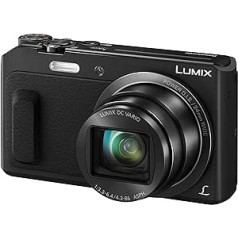 Panasonic LUMIX DMC-TZ58EG-K Travellerzoom kamera (16 megapikseļi, 20x opt. tālummaiņa, 3 zolīšu LCD displejs, Full HD, WiFi, 24 mm Weitwinkel-Objektiv) schwarz