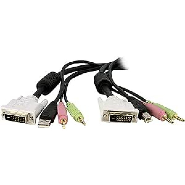 StarTech. com DVID4 N1USB10 — komutācijas KVM DVI D divu saišu USB kabelis (Catég Orie: COMMUTATEUR KVM)