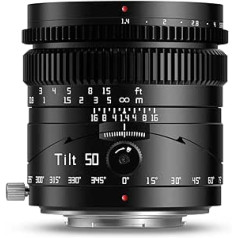 TTTartisan 50 mm F1.4 noliektais objektīvs ar metāla korpusu, kas ir savietojams ar Micro Four Thirds M43 stiprinājumu (melns)