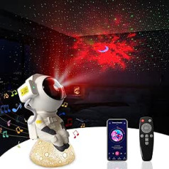 Debfhzzn Astronaut Starry Sky projektors ar Bluetooth skaļruni