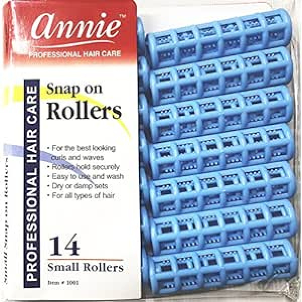 Annie 2 x 14 Count Blue, mazs 5/8 collu klips uz matu ruļļiem #1001