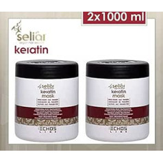 Echosline SELIAR Keratin – pēcapstrādes maska krāsotiem un ķīmiski apstrādātiem matiem (1000 ml) 2 gab.