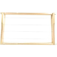 BIENEN SCHMIDT 30 DNM frames with Hoffmann sides made of pine ready assembled horizontal wire with stainless steel wire and brass eyelets 394 x 223 mm glued and stapled