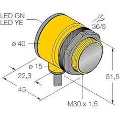 3032487-T30SP6FF600, Opto Sensor Reflexionslicchttaster