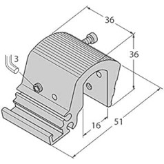 6970417 - KLZ51-INT, Montagezubehör für Zugankerzylinder