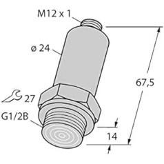 6831560-PT160R-29-LI3-H1140,frontbündiger Drucktransmitter m. Stromausgang