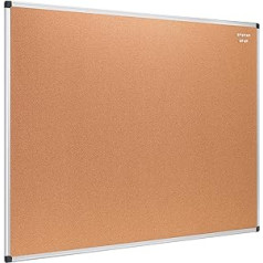 Amazon Basics korķa paziņojumu dēlis 90 cm x 120 cm alumīnija rāmis