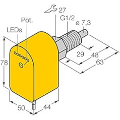 6870097 FCS GL1/2 A4P VRX/24VDC, StrÃ ¶ Mungsã ¼ Berwachung panardinimo jutiklis