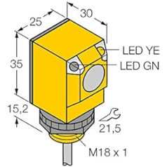 3031930-Q25SP6FF50, Opto Sensor Reflexionslicchttaster