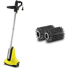 Kärcher PCL 4 Patio Cleaner (Pressure: 10 Bar, 2 Brush Rollers for Wooden Surfaces, 2 Water Nozzles, Water Volume Regulation, Storage Position)