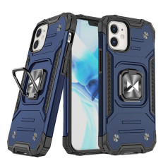 Bruņu maciņš iPhone 14 Plus, Ring Armor magnētiskais turētājs, zils