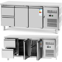 Šaldymo stalas su stalviršiu 2 kameros 2 stalčiai -2-10 C 417 l 275 W