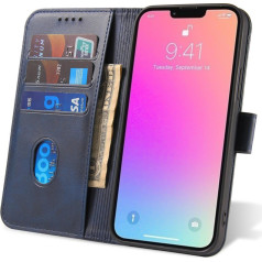 Vāks ar atloku un maku Xiaomi Redmi Note 12 Pro+ Magnet Case, zils