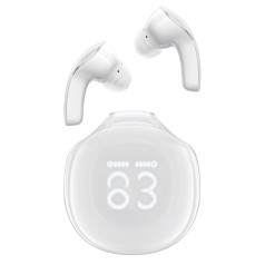 Acefast T9 Bluetooth 5.3 in-ear USB-C belaidės ausinės, baltos spalvos