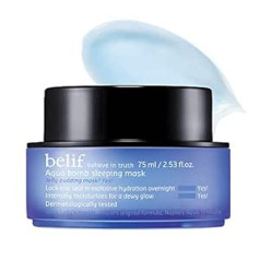 Belif Believe In Truth Belif Aqua Bomb miega maska, 75 ml, nomierinoša sejas maska sausai ādai, maigs mitrinātājs