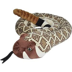 Wild Republic 19601 21691 Serpiente Crótalo Peluches Jumbo Plüschschlange Texas, Westliche Diamant Klapperschlange Stofftier, Crotalus atrox, Kuscheltier, 280 cm, Multi