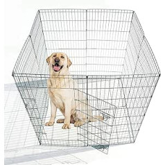 Ellie-Bo Easy-Up 8 Piece Puppy Rabbit Play Pen 61 cm Silver