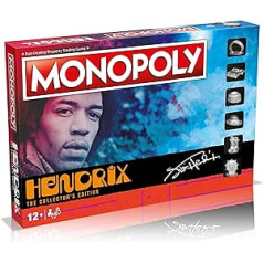 Jimi Hendrix Monopoly stalo žaidimas, Advance to Band of Gypsys, Electric Ladyland ir Axis Bold as Love, išplėskite savo imperiją ir iškeisk kelią į pergalę, Dovana žaidėjams nuo 8 metų