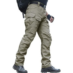 zuoxiangru Men’s Waterproof Relaxed-Fit Tactical / Combat Trousers - Army / Cargo / Work Trousers with Multiple Pockets