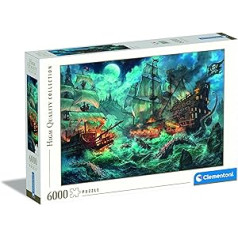 Clementoni 36530 Collection Pirates Battle Puzzle, 6000 Pieces, from 14 Years, Adult Puzzle with Hidden Object, Challenging Skill Game for the Whole, Multicoloured, Medium