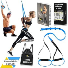 TRYNO Suspension Training für den ganzen Körper | Aufhängung Training | Multifunktionswerkzeug für Fitnessstudio | Aufhängungsriemen | Trainingsbänder | Aufhängung | neues italienisches Design | + gratis Rucksack