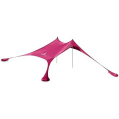 Premium Lycra Beach Tent - Beach Shelter Pop-Up Awning with Aluminium Poles and Sand Anchors Ole Magenta