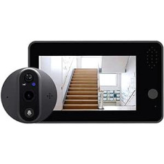 Irfora Smart WiFi durvju zvans ar 1080P / 120° kameras video spiegu durvīm 4,3 collu LCD ekrāns Tuya Smart WiFi durvju zvans