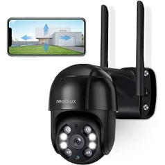 2 MP āra WiFi novērošanas kamera ar automātisku izsekošanu, 2 virzienu audio, 355°/90° grozāma funkcija, 4x digitālā tālummaiņa, 30 m krāsu nakts redzamība, IP66 ūdensizturīgs