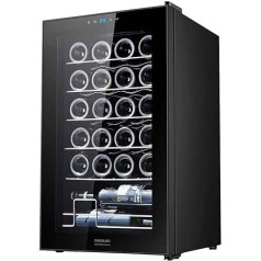 Cecotec Weinkühlschrank GrandSommelier 24000 juodas kompresorius. 24 Flaschen mit Kompressor, der eine hohe Leistung garantiert. Einstellbare Temperatur und Touch-Bedienfeld