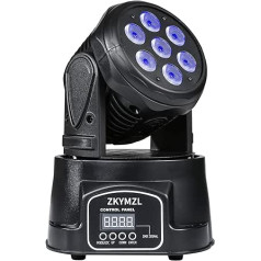 ZKYMZL DMX Control kustīgā galvas gaisma 7 x 12 W LED RGBW (4 in 1) Krāsu apgaismojuma efekts 9/14 CH DJ Show Bar Party Kāzu diskotēka KTV