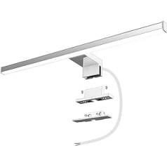 Azhien LED Spiegelleuchte Badezimmer 10W 820LM 60cm Neutralweiß 4000K, Slim14mm Breite 3in1 Montage IP44 230V Wandleuchte Spiegellampe 600mm,Kein Flimmern Badezimmerschrank Spiegelleuchten