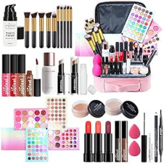 CHSEEO Make-Up Set Cosmetics Vanity Case Cosmetic Gift Set Concealer Eyeshadow Palette Pudros Lūpų blizgesys Lūpų dažų Makiažo paletės veidui, akims ir lūpoms #4