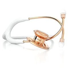MDF® MD One® Premium dviejų galvučių stetoskopas, pagamintas iš nerūdijančio plieno, balto, rožinio aukso (MDF777RG-29)