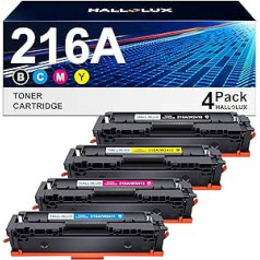 216A dažų kasetė 216A dažų rinkinys, suderinamas su HP 216A W2410A W2411A W2412A W2413A, skirtas HP Color Laserjet Pro MFP M183fw dažams M182n M183fdw M182 M182nw, Y115