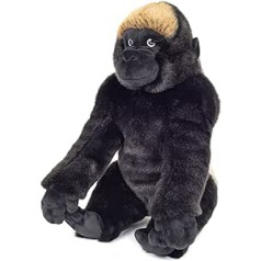 Tedijs Hermans 92943 kalnu gorilla sēdus 35 cm, mīksta rotaļlieta, plīša rotaļlieta ar pārstrādātu pildījumu