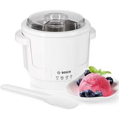 Bosch Eisbereiter MUZ5EB2, 550ml, selbstgemachtes Eis, sorbet und Frozen Yoghurt, weiß, passend für Bosch MUM5 Küchenmaschinen