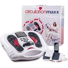 Circulation Maxx Elektrostimulations-Gerät I Förderliche Mikro-Reizstrom-Behandlung für die Füße I 25 Programma - 99 Level - Fernbedienung I BioEnergiser Electrical Stimulator, bēšs