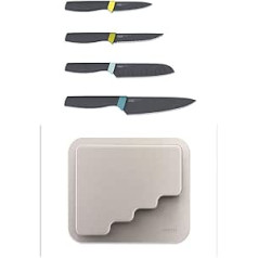 Joseph Joseph DoorStore Knives 4 teiliges Elevate Messerset ar Aufbewahrungsbox im Schrank, Multi