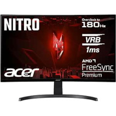 Acer Nitro ED273 S3 spēļu monitors 27 collas (69 cm ekrāns) Full HD, 165 Hz (180 Hz OC), 1 ms (VRB), 1x HDMI 2.0, 1x HDMI 1.4, 1xDP 1.2, AMD FreeSync Premium, melns