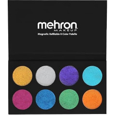 Mehron Paradise Make-up AQ 8 krāsas (metālisks) | Magnētiskā uzpildāmā ķermeņa un sejas krāsu palete | Profesionāls grims tērpiem, SFX, Helovīnam un cosplay