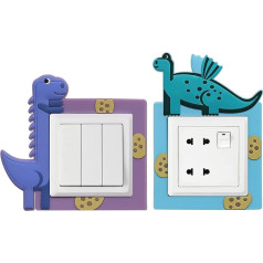 2 x Animal Switch Stickers, Light Switch Stickers, Surround Stickers, Wall Decal, Wall Decal, for Kids, Boys, Girls, Room, Nursery