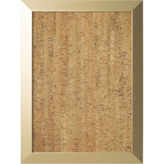 Bi-Office Kamashi Decorative Cork Memo Board Gold with MDF Frame, 90 x 60 cm