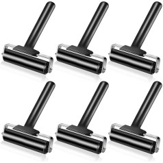 BBTO 12 Pieces Rubber Roller for Crafts, 4 Inch Brayer Rollers, Craft Ink Rollerball Pens, Relief Printing, Brayers for Printmaking, Gluing, Ink Blocks, Carved Surfaces, Stamping, Scrapbooking,