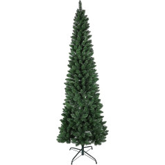 Ziemassvētku eglīte Slim Pine Green 210cm virsmas reālistisks atvēršanas lietussargs 58cm diametrā (zaļš)